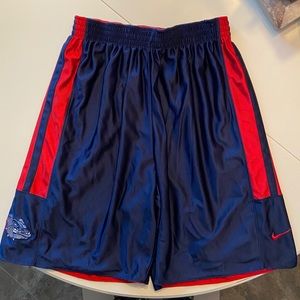 Nike Gonzaga Team issue reversible shorts